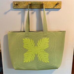 Jacquard Weekender Bag - Laua'e - Green